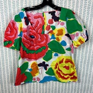 J Crew fun floral top